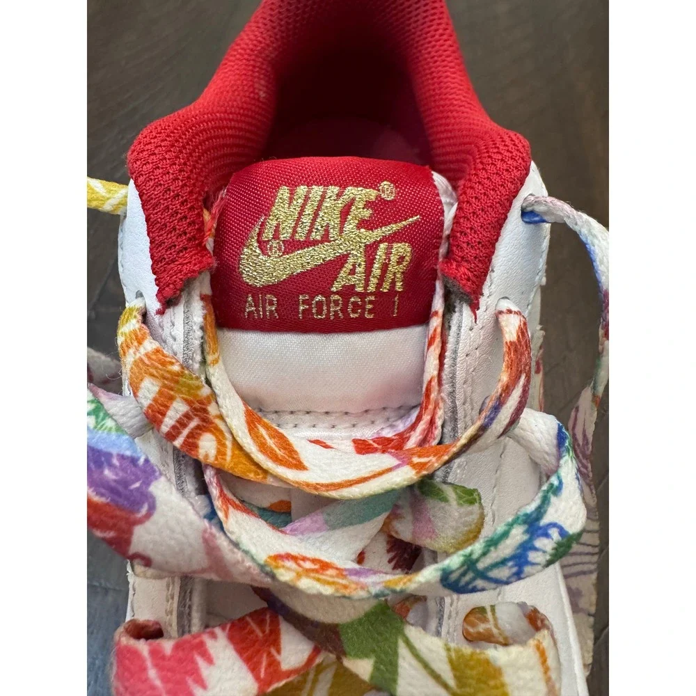 Nike Air Force 1 Chinese New Year 2020 GS White Multicolor Shoes 3.5Y Boys